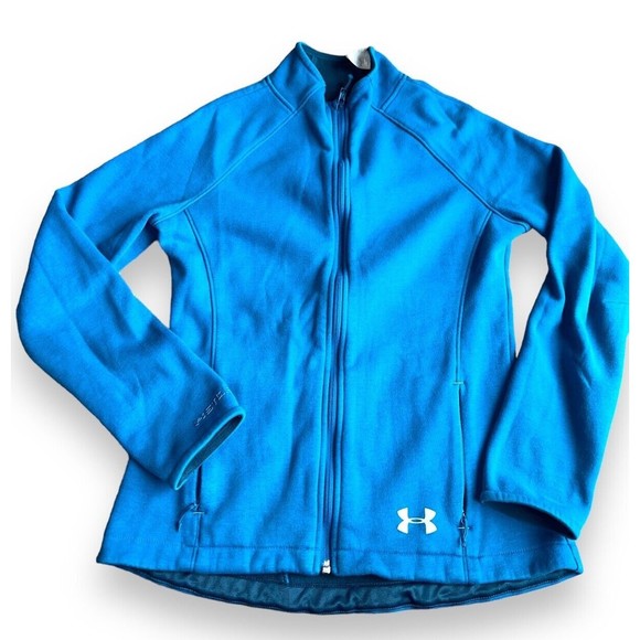 Under Armour Womens Activewear Small Sweatshirt Lot of 2 Full Zip Crewneck Blue - Picture 12 of 16